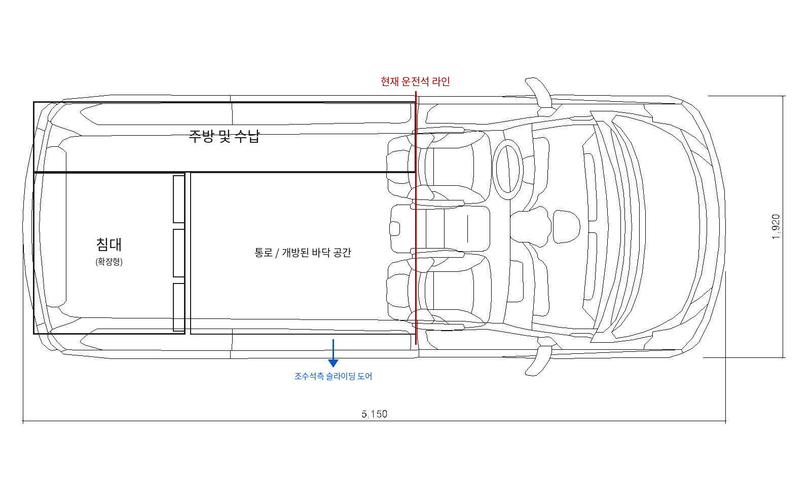 확장형 침상 구조